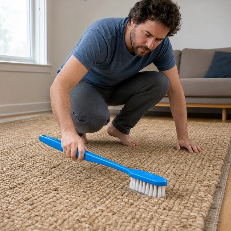 Brushing rug toothbrush